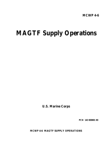 MAGTF Supply Operations MCWP 4-6 U.S. Marine Corps