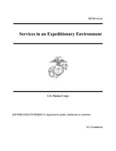 Services in an Expeditionary Environment U.S. Marine Corps MCWP 4-11.8