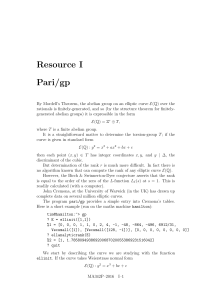 Resource I Pari/gp
