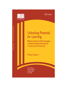 Unlocking Potential for Learning Effective District-Wide Strategies to Raise Student Achievement