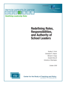 O 1 2 3 4 5 6 Redefining Roles, Responsibilities, and Authority of