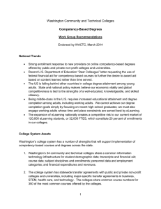 Washington Community and Technical Colleges  Competency-Based Degrees