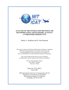 ANALYSIS OF THE INTERACTION BETWEEN AIR TRANSPORTATION AND ECONOMIC ACTIVITY: