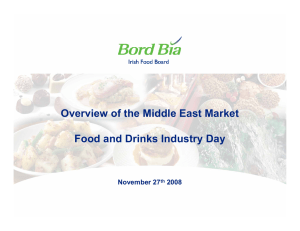 Overview of the Middle East Market Food and Drinks Industry Day 2008