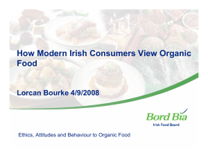 How Modern Irish Consumers View Organic Food Lorcan Bourke 4/9/2008