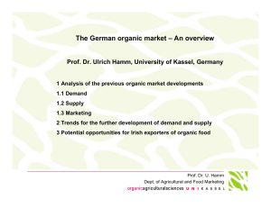 The German organic market – An overview