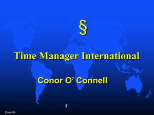 § Time Manager International Conor O’ Connell