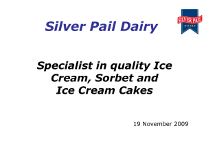 Silver Pail Dairy Specialist in quality Ice Cream, Sorbet and Ice Cream Cakes