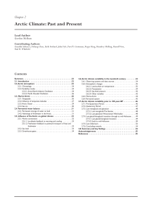 Arctic Climate: Past and Present Chapter 2 Contents Lead Author