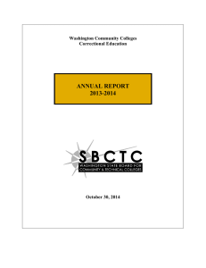 ANNUAL REPORT 2013-2014 Washington Community Colleges