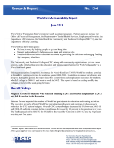 Research Report  No. 13-4 WorkFirst Accountability Report