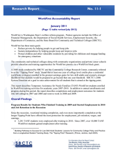 Research Report  No. 11-1 WorkFirst Accountability Report