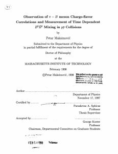 Correlations  and  Measurement  of  Time ... BOBO Petar  Maksimovi6 Observation  of