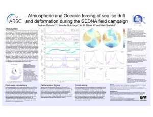 Atmospheric and Oceanic forcing of sea ice drift Andrew Roberts*