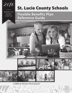 2016 St. Lucie County Schools Flexible Benefits Plan Reference Guide