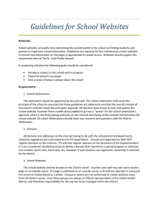 Guidelines	for	School	Websites