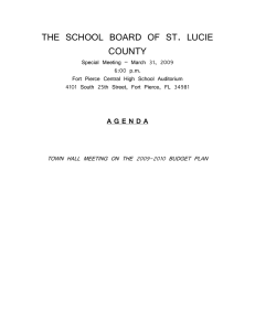 THE SCHOOL BOARD OF ST. LUCIE COUNTY