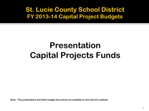 Presentation Capital Projects Funds 1