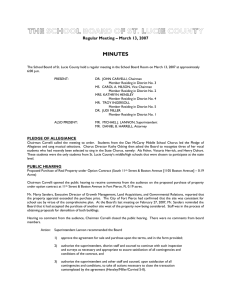 MINUTES  Regular Meeting – March 13, 2007