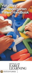 Voluntary Prekindergarten Parent Handbook