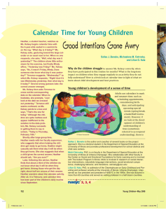 Calendar Time for Young Children