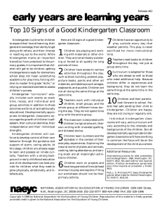 7 Top 10 Signs of a Good Kindergarten Classroom