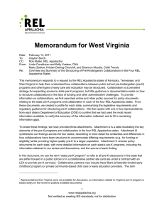 Memorandum for West Virginia