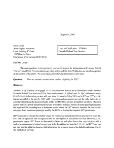 August 14, 2002 Susan Given Letter of Clarification:   FY03-03