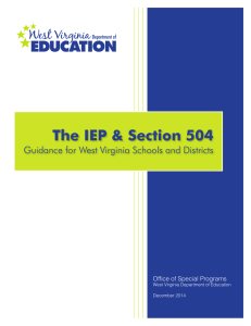 The IEP &amp; Section 504 Office of Special Programs