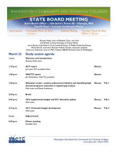 STATE BOARD MEETING Fourth Floor • Cascade Conference Room