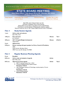 STATE BOARD MEETING 4 Floor • Cascade Rooms