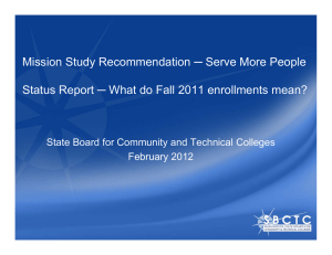 Mission Study Recommendation ─ Serve More People February 2012