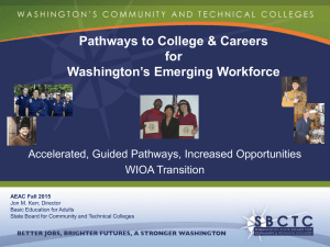 Pathways to College &amp; Careers for Washington’s Emerging Workforce