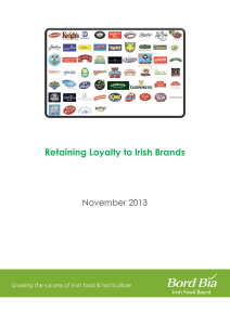 Retaining Loyalty to Irish Brands November 2013