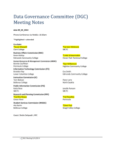 Data Governance Committee (DGC) Meeting Notes