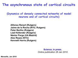 The asynchronous state of cortical circuits neurons and of cortical circuits)