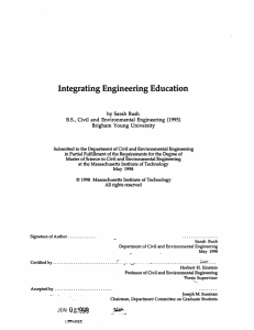 Integrating Engineering Education