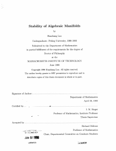 Stability  of  Algebraic  Manifolds