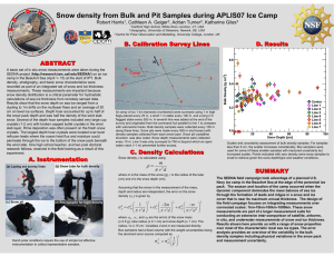 Snow density from Bulk and Pit Samples during APLIS07 Ice... S N A