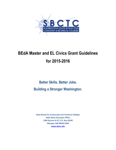 BEdA Master and EL Civics Grant Guidelines for 2015-2016