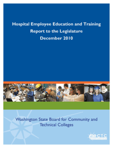 Hospital Employee Education and Training Report to the Legislature December 2010