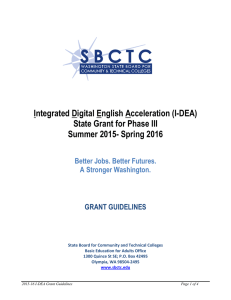 Integrated Digital English Acceleration (I-DEA) State Grant for Phase III