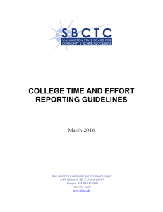 COLLEGE TIME AND EFFORT REPORTING GUIDELINES March 2016