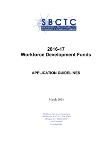 2016-17 Workforce Development Funds