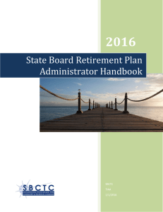 2016 State Board Retirement Plan Administrator Handbook