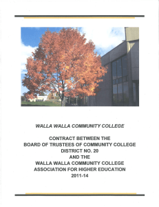 WALLA WALLA COMMUNITY COLLEGE Y TO,; WA