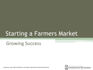 Starting a Farmers Market Growing Success