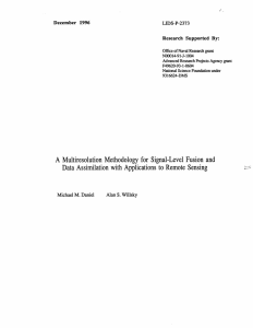 December  1996 Research  Supported  By: LIDS-P-2373