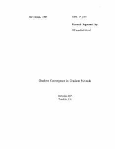 Gradient  Convergence  in Gradient  Methods November,  1997