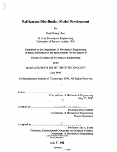 Refrigerant Distribution Model Development